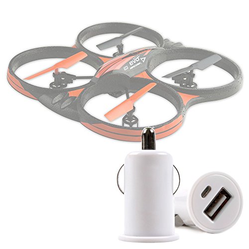 DURAGADGET Cargador De Mechero del Coche con Puerto USB Compatible con Dron LAMASTON X5C-1 / Maxbo X8 Explorers/NINCOAIR EVO/Onchoice E010 Mini UFO, E10W Mini WiFi, H8C