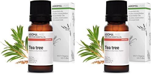 Árbol del Té BIO (Melaleuca alternifolia) - 10 mL - Aceite Esencial Quimiotipado y Certificado AB - Defensas naturales - Aroma Labs (Paquete de 2)