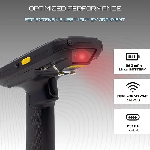 Image of Chainway C6000 Wireless Pistol Grip Barcode Scanner Handheld | SE4710 2D /1D /QR Code Reader, Keyboard, WiFi, Bluetooth | for Inventory Scanning (Build Your Own)