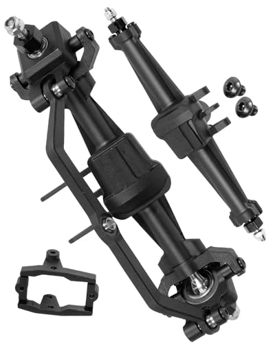 hopsupRC RC Upgrades Part for 1/18 TRX4M,Plastic Front Rear Axle,Plastic Axle Hops Up,2PCS,Black