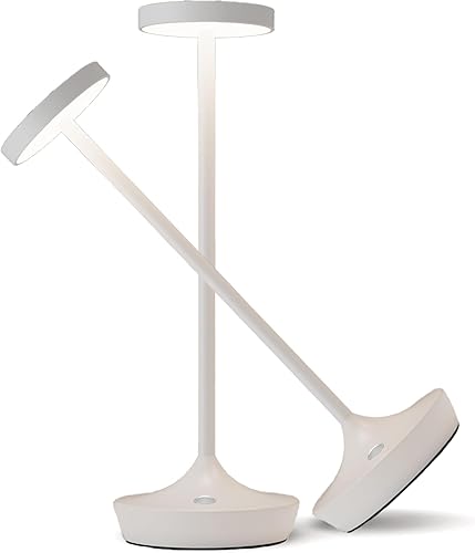 Miniatura 16 de Lámpara de mesa inalámbrica recargable - Luz de mesa LED operada por batería de 6000mAh - Lámpara de mesa portátil táctil regulable impermeable para