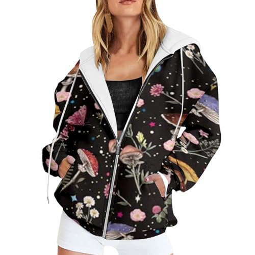 Sudadera con capucha con cremallera y diseño gráfico impreso Generisch para hombre