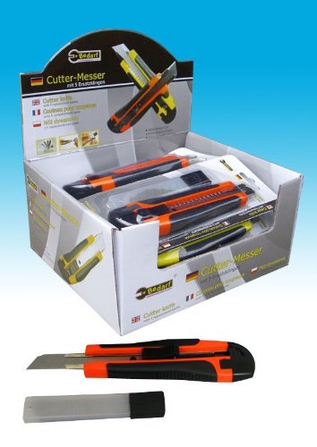 SET PROFI CUTTERMESSER(inkl. Klinge) TEPPICHMESSER ABBRECHMESSER inkl. 5 ERSATZKLINGEN