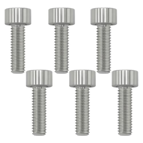 Image of Titanium Bolts M6x18 Hex Socket Screws, Natural Color, 6PC