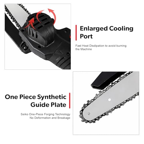 Image of Oblivion Chain Saw Machine Electric 1 Pc - Cordless Mini Rechargeable Battery Tree Cutter Machine for Wood Cutting, Tree Pruning & Gardening - Compact Handheld Power Chainsaw for Home DIY & Outdoor