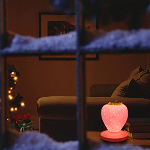 Smasea Strawberry Lamp Nursery LED Cute Kids Night Light,Children's Bedside Color Changing Lamp, 3 Modes Touch,Baby Nursery Decorations Gifts for Children,Sweet Gift for Birthday Home Décor