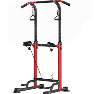 Leiblsufo Power Tower Stand – Pull Up Station, Adjustable Home Gym Strength Training Workout Equipment, Outdoor