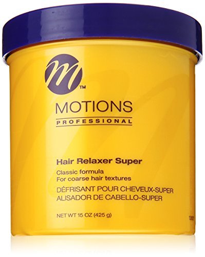 Motions Super 15 onças alisador de cabelo liso e reto, líquido natural para cabelo encaracolado e encaracolado