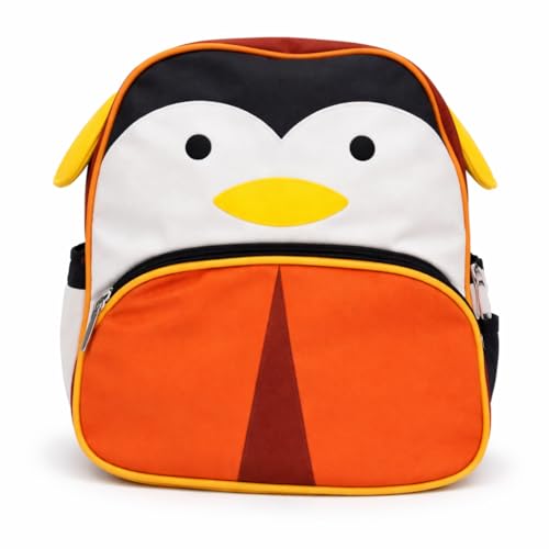 Mochila de Poliéster Bichinhos Infantil 29cm x 26cm x 8,5cm Estampas Animais (Pinguim)