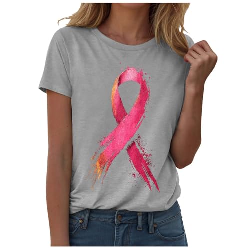 T-Shirt Octobre Rose chic de bureau et vacances décontractées d'été
