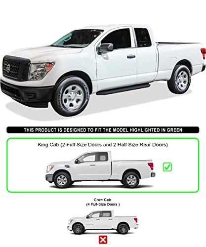 Estribos laterales 6 pulgadas Tuxtreme para Nissan Titan miniatura 2