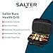 Salter Kuro Health Grill - Smokeless Electric Griddle, Non-Stick Plates, Sandwich Toaster, Drip Tray, Indoor Panini Press, Healthy Cooking, Little to No Oil, Automatic Temperature Control, EK4366MBLK
