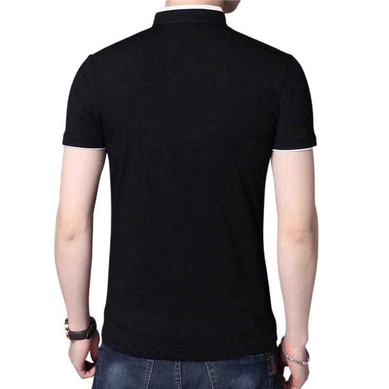 Image of Cotton Mandarian Collar T-Shirt for Men Pack of 1 (Size-S, M, L, XL, XXL)