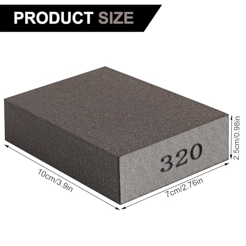 Image of Romeda 8-Pack Sandpaper Block, 320 Grits Washable and Reusable Handmade Sanding Sponge, Drywall Sandpaper Blocks for Wooden Drywall Sheetrock and Metal Glazing