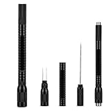 Cigar Cutter Punch Black 4-in-1 Double Punch and Cigar Draw Enhancer Tool Needle