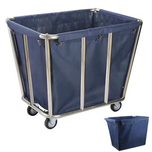 Grand panier à linge industriel à roulettes de 350 L pour hôtel et gîte