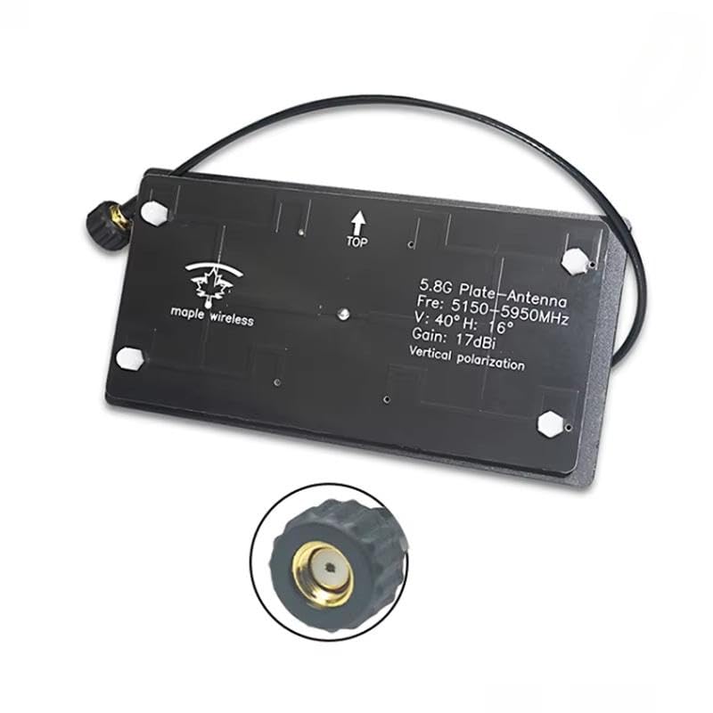 Maple Leaf Wireless 5.8G 17dB Planar Antenna AAT High-Definition Image Automatically Tracks High-Gain Antenna for RC DIY Drone (1PC RP SMA-AAT)