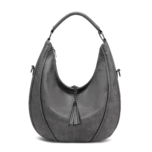 KILAMAL Bolsas Hobo para mulheres bolsas de ombro e bolsas de mão, Cinza