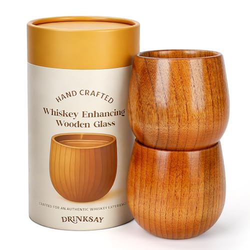 Wooden Whiskey Glass 2 Pack