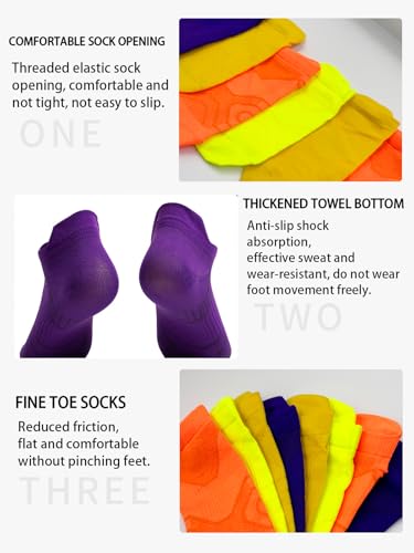 Mens Ankle Socks Athletic Running Socks 5 Pairs Thin Short Socks Shallow Breathable Socks Quick Dry Boat Socks2