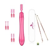 Ear Cleaner - Mexitop Mini Spiral Ear Wax Removal Tool, 3 Types Upgraded Designed Tips, New Ear Pick System Improves Effect of Ear Removal Drop + Bonus Assistant Kit (More Than $12 Value), Rose Pink
