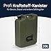 hünersdorff 802010 Kraftstoff-Kanister Profi 20L für Benzin, Diesel und andere Gefahrgüter, UN-Zulassung, Made in Germany, TÜV-geprüfte Produktion, oliv