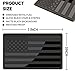 Embossed 3D Metal All Black American Flag Emblem Decal Stickers (1 Pair), Matte Black 5