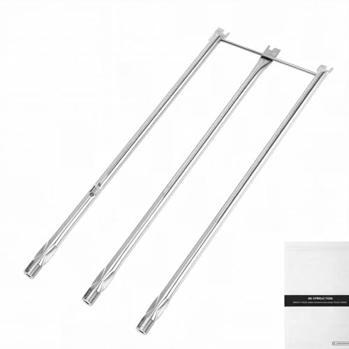 QuliMetal Brûleur en Acier Inoxydable 304 pour Weber Genesis E310 E320 S310 S320 EP310 EP320 (2007-2010) avec Boutons Latéraux, Tube Brûleur 87 cm, Pièce...