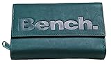 BENCH Große Damen echt Leder XXL Geldbörse Portemonnaie Brieftasche Clutch NEU, Farbe:Petrol