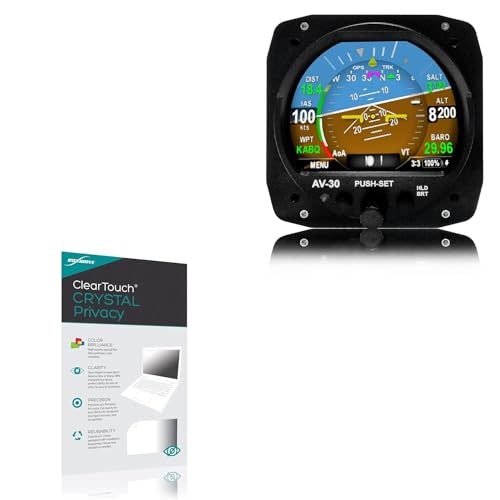 BoxWave Screen Protector Compatible With uAvionix AV-30 - ClearTouch Crystal Privacy (2-Pack), Privacy Screen Protector Flexible Film Clear