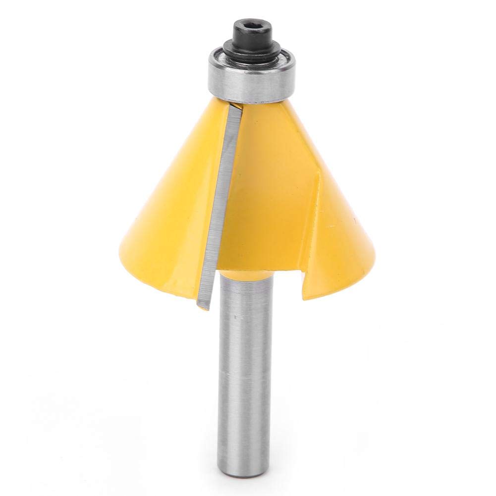 Broca de Fresado para Carpintería con Vástago de 8mm, Ángulos de 15°, 22.5° y 30°, Aleación YG6 con Rodamiento, para Madera, MDF, Contrachapado
