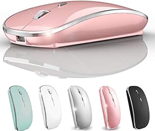 Wireless Mouse for MacBook Pro MacBook Air MacBook Laptop Mac iMac Desktop Computer Chromebook Win7/8/10 PC HP Dell Laptop (Rose Gold)