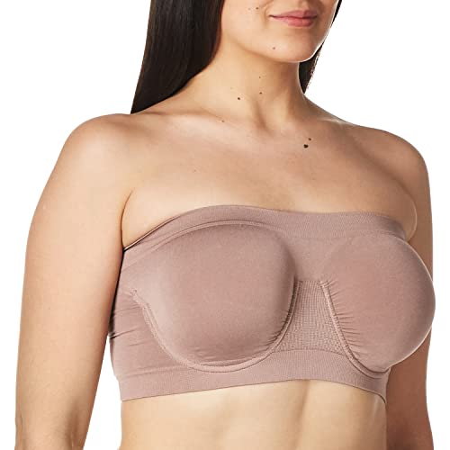 Ahh By Rhonda Shear Women's Angel Seamless Underwire, Mocha, Large #TOP1