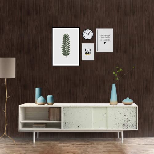Image of FOKRIM Wall Stickers Wood Wallpaper (60X200Cm-13SQFT) Waterproof Wallpaper for Walls Wallpaper for Kitchen Door Countertops Cabinets Shelves Decorative