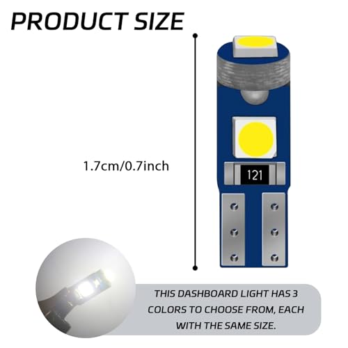 20 bombillas LED T5 74 para tablero con socket PC74 miniatura 2
