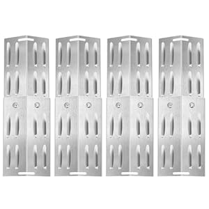 Universal Burner Cover Set, Stainless Steel Flame Plate Replacement Parts for Tepro EL Fuego Tepro Weber Landmann Burnhard Gas Grills, Pack of 4