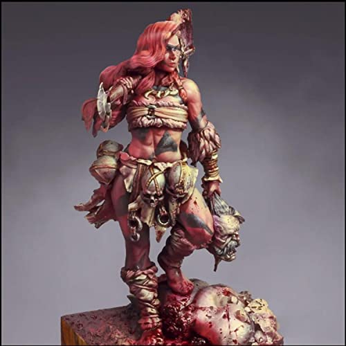 Figura Anciana Guerrera 1/24 Kit Resina Sin Armar miniatura 2