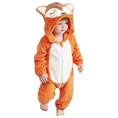 Soft Toddlers' Fox Pyjamas Unisex Baby Cosplay Onesie Costume romper (9-12 Months (80cms)) Cover