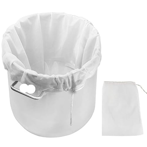 2pcs Beer Homebrew Filter Bag for Brewing Reusable Kitchen Food Filter Bags Strainer Fine Mesh Bag for Beer Nut Milk Juice Filte