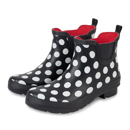 Lakeland Active Women's Kelton Short Wellington Boots - Navy Spot - 6 UK