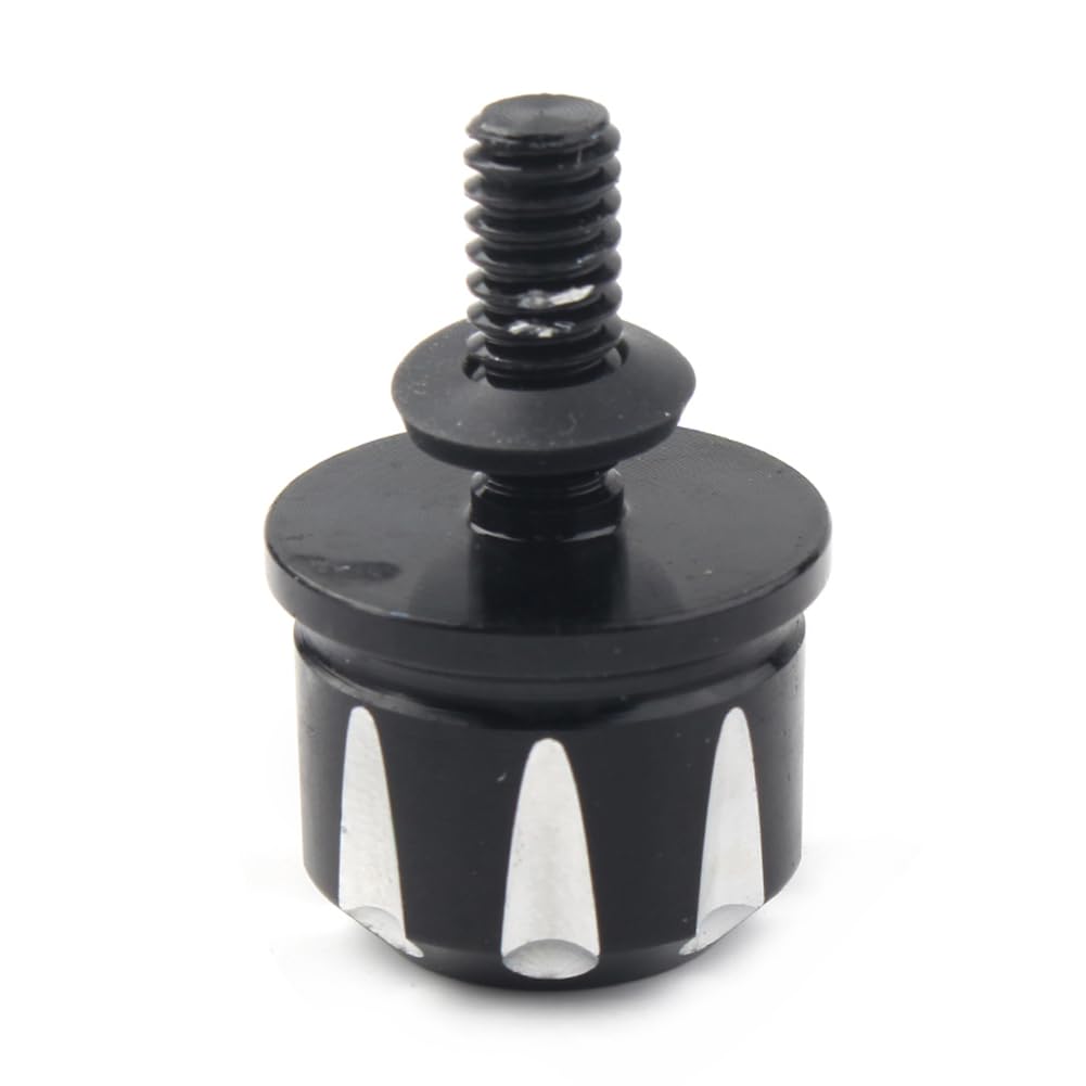 FSFYUK Kit Bullone Vite Dado Sedile Parafango Posteriore MotorcycleM6, Pomello Di Montaggio In Alluminio Per Per, Wide Glide, Per, Dyna Con Filettatura 1/4-20, Nero - Foto 6