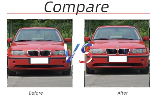 Image of Grille color stripes Compatible with BMW accessories 2004-2006 E46 LCI 3 Series 2-Door Coupe 325ci 330ci 11-Beam Kidney Grill 11-Beam