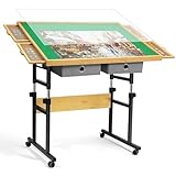 1500 Teile verstellbare Jigsaw-Puzzleplatte für Erwachsene, 90 x 67 cm,...