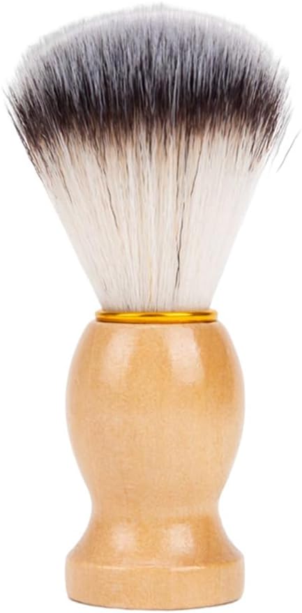 Shaving Brush With Elegant Wooden Handle for Men - Hair Salon Tool for Wet Shaving