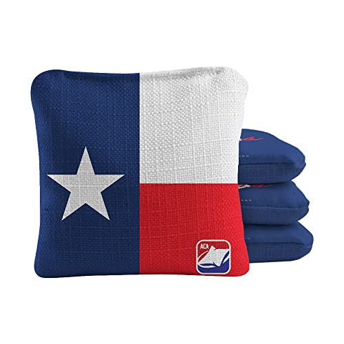 ACA Synergy Pro Professional Cornhole Bags Dual Sided Regulation 6x6 Set of 4 Texas Red White Blue