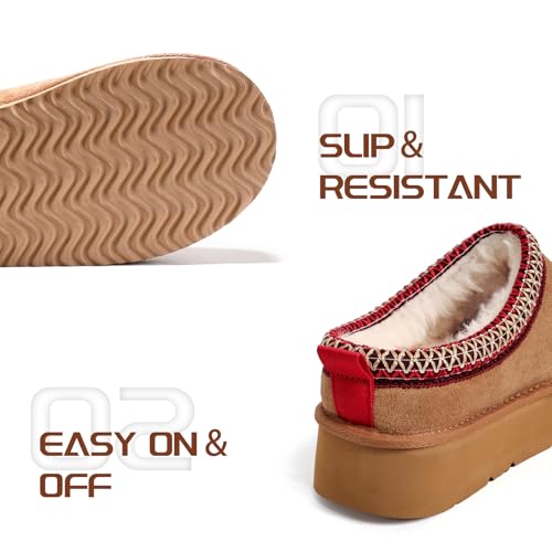 Platform Slippers for Women Snow Winter Womens Slippers Fluffy House Slippers for Indoor and Outdoor3