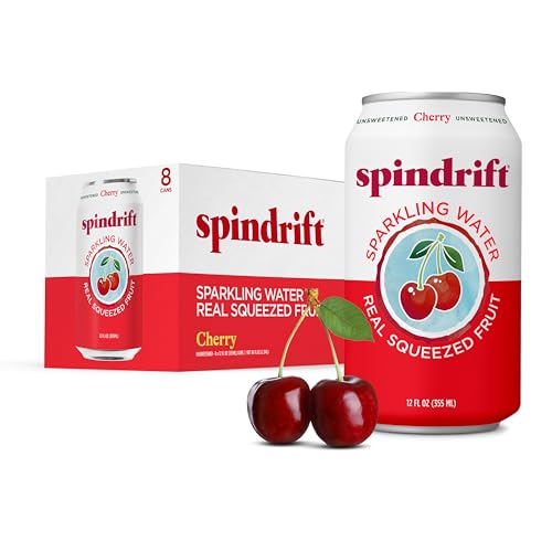 Image of Spindrift Cherry Sparkling Water, 7% Real Squeezed Fruit Juice