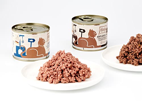 MjAMjAM - Premium Nassfutter für Katzen - Mixpaket V - Purer Fleischgenuss, 6er Pack (6 x 200 g), getreidefrei mit extra viel Fleisch