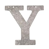 GLOREX Buchstabe verzinkt Y, Metall, Silber, 18 x 16 x 0.5 cm