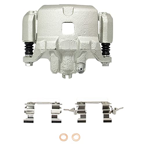 Image of TRQ Front Brake Caliper Set Zinc Coated Brackets Hardware Compatible with 2002-2004 Infiniti I35 2002-2006 Nissan Altima 2002-2003 Maxima